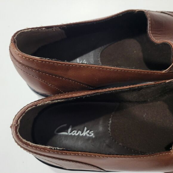Clarks Slip On Loafers Brown sz 9 - Picture 10 of 10